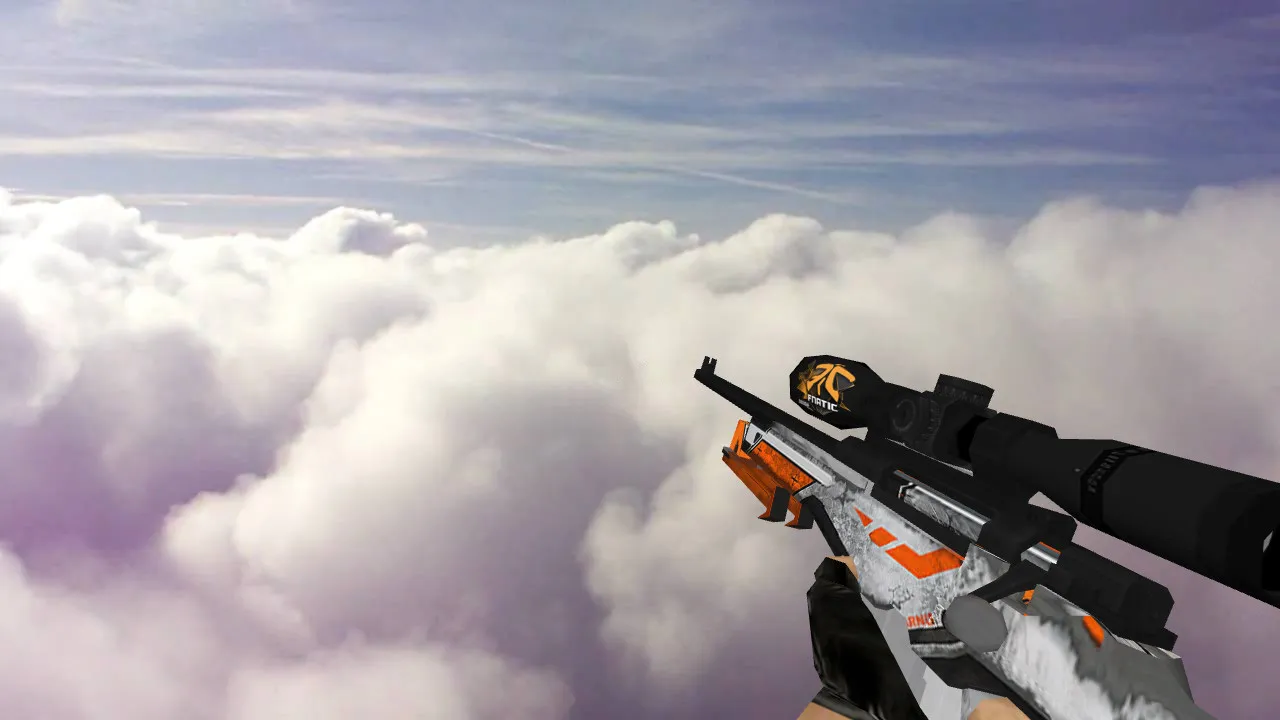 Default AWP Asiimov Fnatic Model for CS 1.6 - HD Textures and Custom Sounds - screenshot 2
