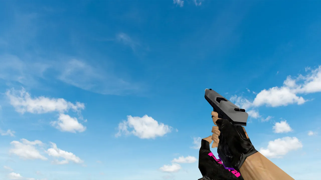 Default Glock White Skin Model for CS 1.6 - High-Detail Weapon Mod - screenshot 2