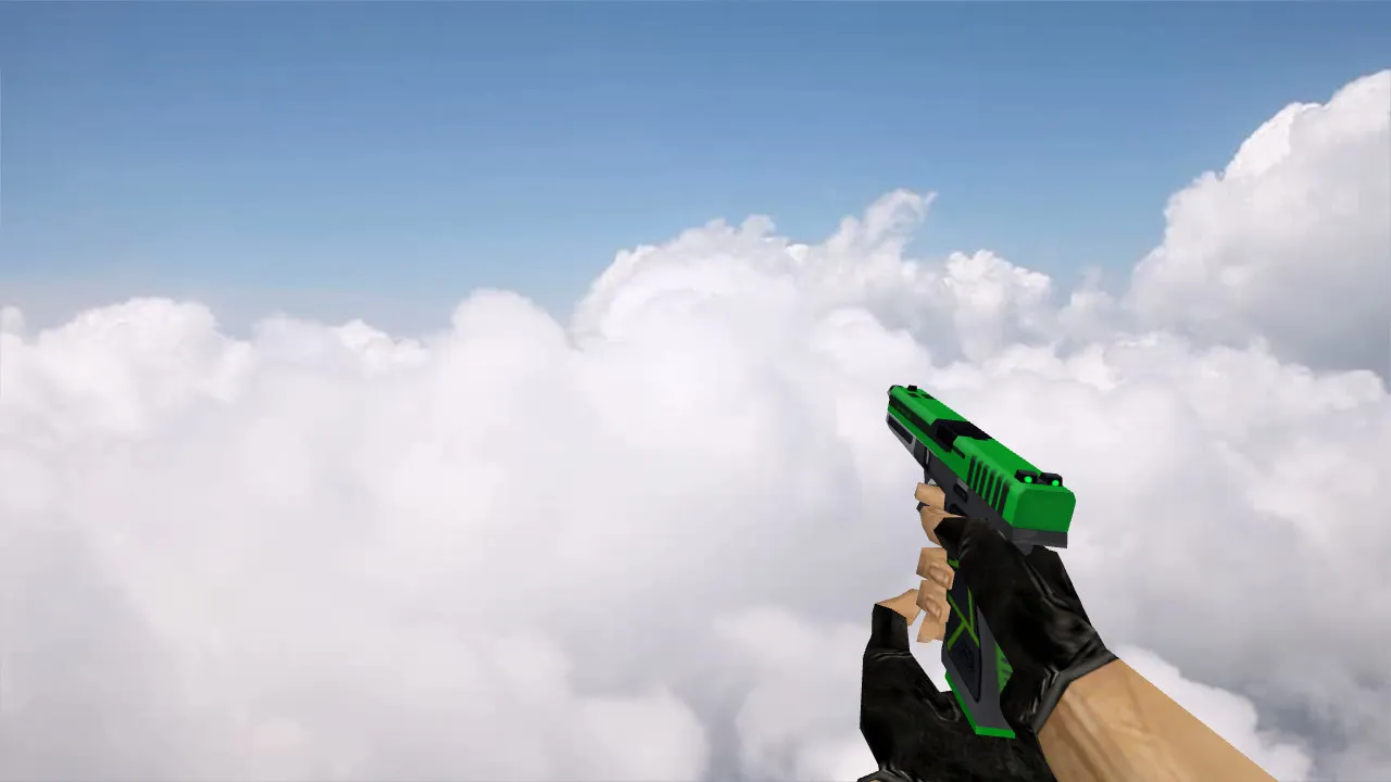 Glock Green Skin Model for CS 1.6 - Premium Weapon Swap with HD Textures - screenshot 2