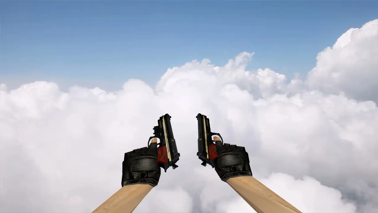 Dual Berettas Comrade Military Black Model for CS 1.6 - Detailed Weapon Skin - screenshot 2