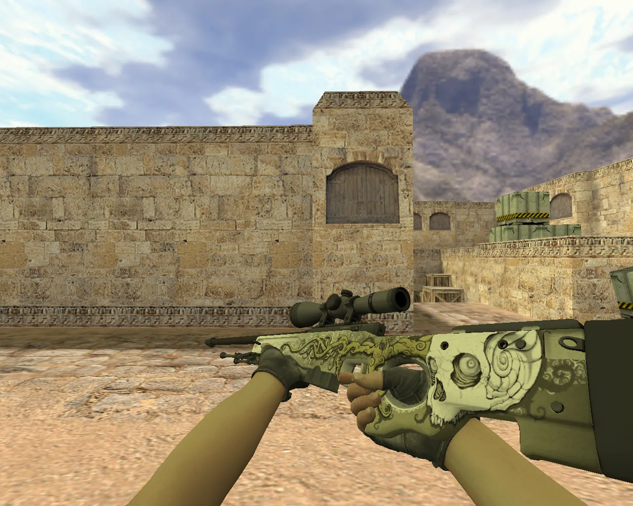 AWP God of Worms Model for Counter-Strike 1.6 - Custom v_ Model with HD Textures - screenshot 1