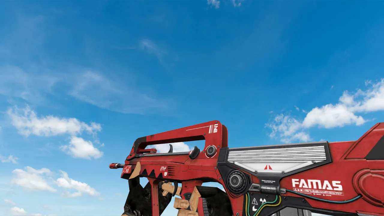 Famas Falcon Red Model for CS 1.6 - High-Quality Weapon Replacement with Custom Animations - screenshot 1