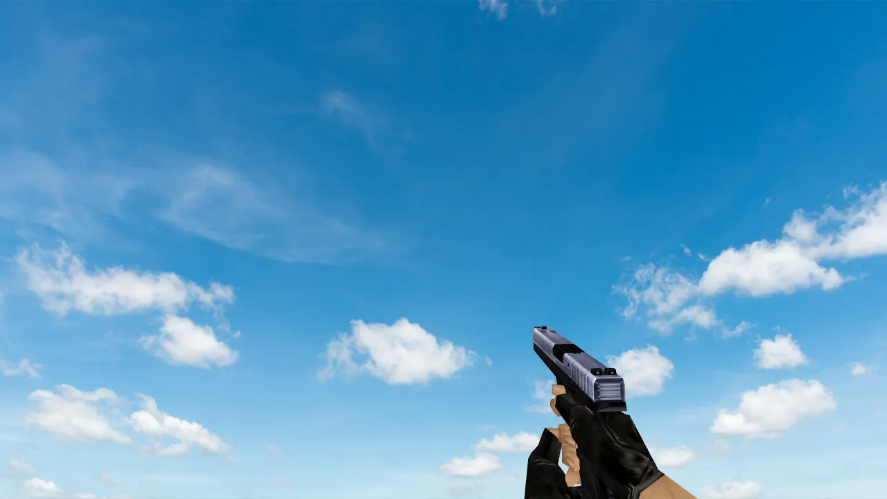 Default Glock Blue Steel Model for CS 1.6 - Download Now - screenshot 1