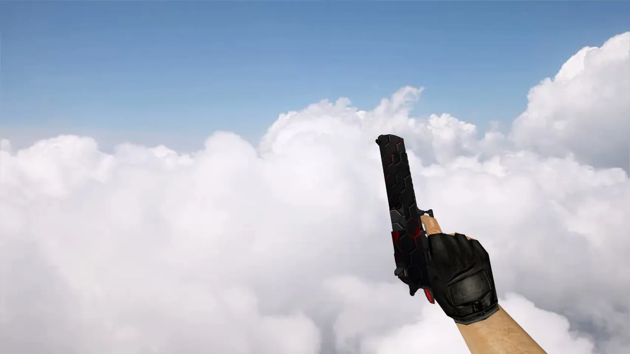 Deagle Red Black Carbon Model for CS 1.6: High-Quality Weapon Mod - screenshot 2