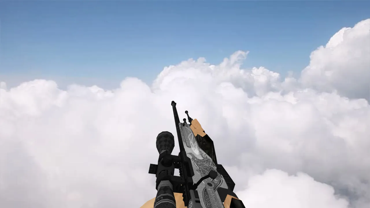 AWP Silver Dragon Lore Model for CS 1.6 – Unique Weapon Skin with HD Textures - screenshot 2