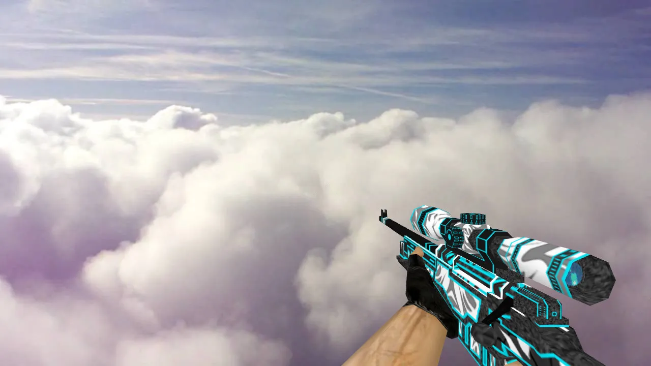 Standard AWP Snow Whirl Model for CS 1.6 - High-Quality Weapon Skin with Custom Animations - screenshot 1