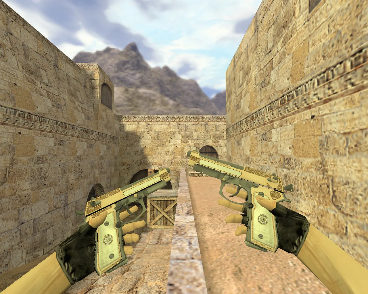 Dual Elites Golden Cartel Model for CS 1.6 - High-Quality Weapon Skin - screenshot 1