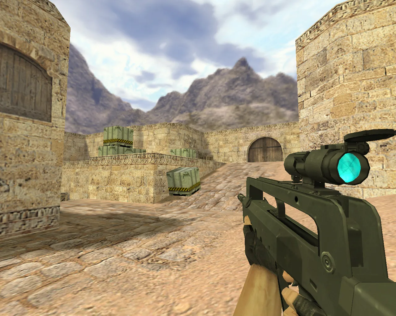 Famas Blue Optics Weapon Model for CS 1.6 - HD Textures and Inspect Animations - screenshot 1