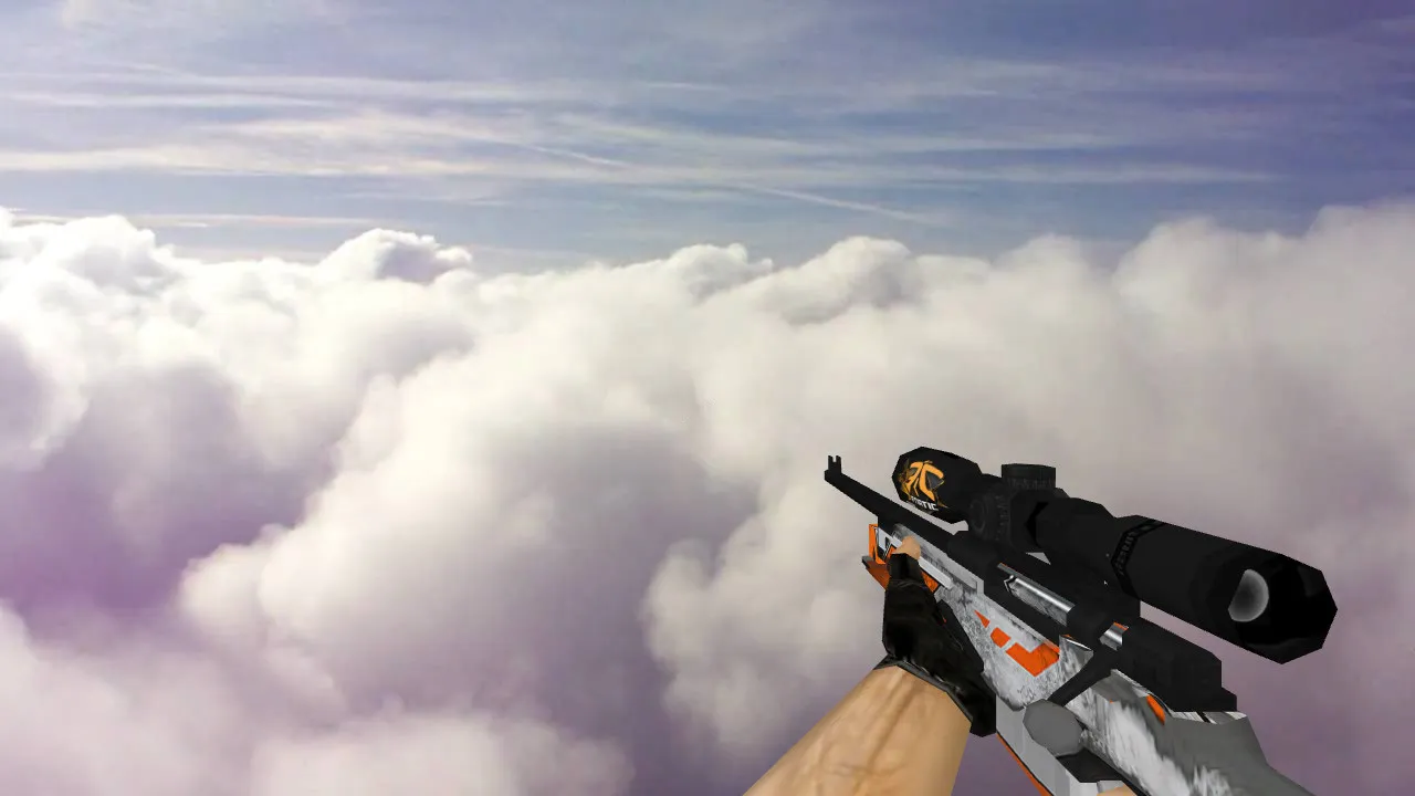 Default AWP Asiimov Fnatic Model for CS 1.6 - HD Textures and Custom Sounds - screenshot 1