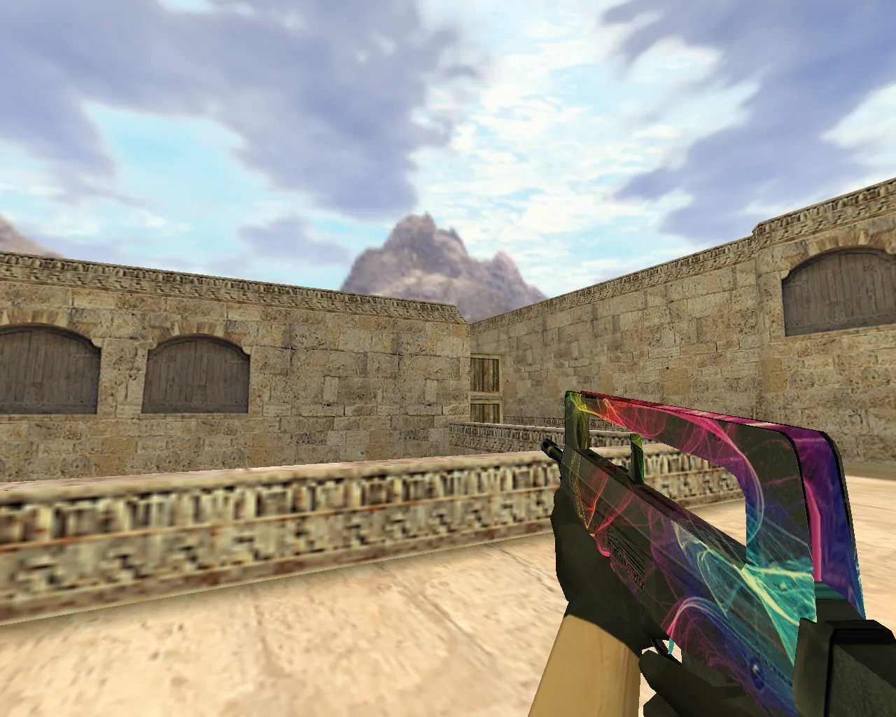 CS 1.6 Famas Neon Fog Model: HD Textures, Custom Sounds & Inspect Animations - screenshot 1