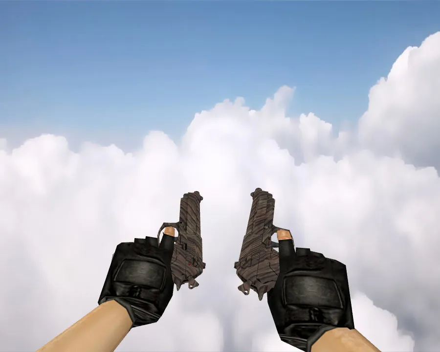 Dual Berettas Drift Wood Skin for CS 1.6 - Custom Pistol Model - screenshot 2