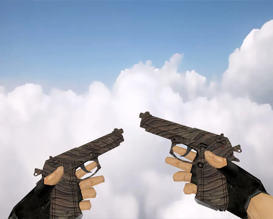Dual Berettas Drift Wood Skin for CS 1.6 - Custom Pistol Model - screenshot 1