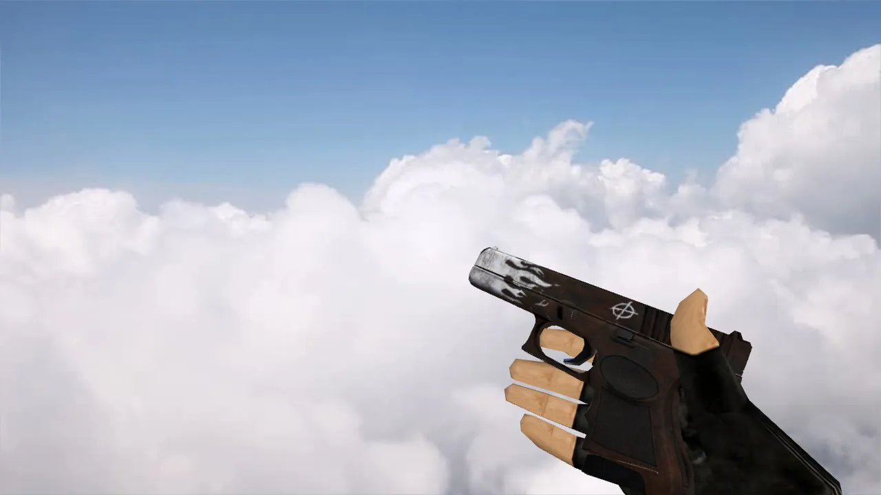 Glock Oxide Flame Model for CS 1.6 - Distinctive Weapon Skin with HD Textures and Personalized Sounds - screenshot 1