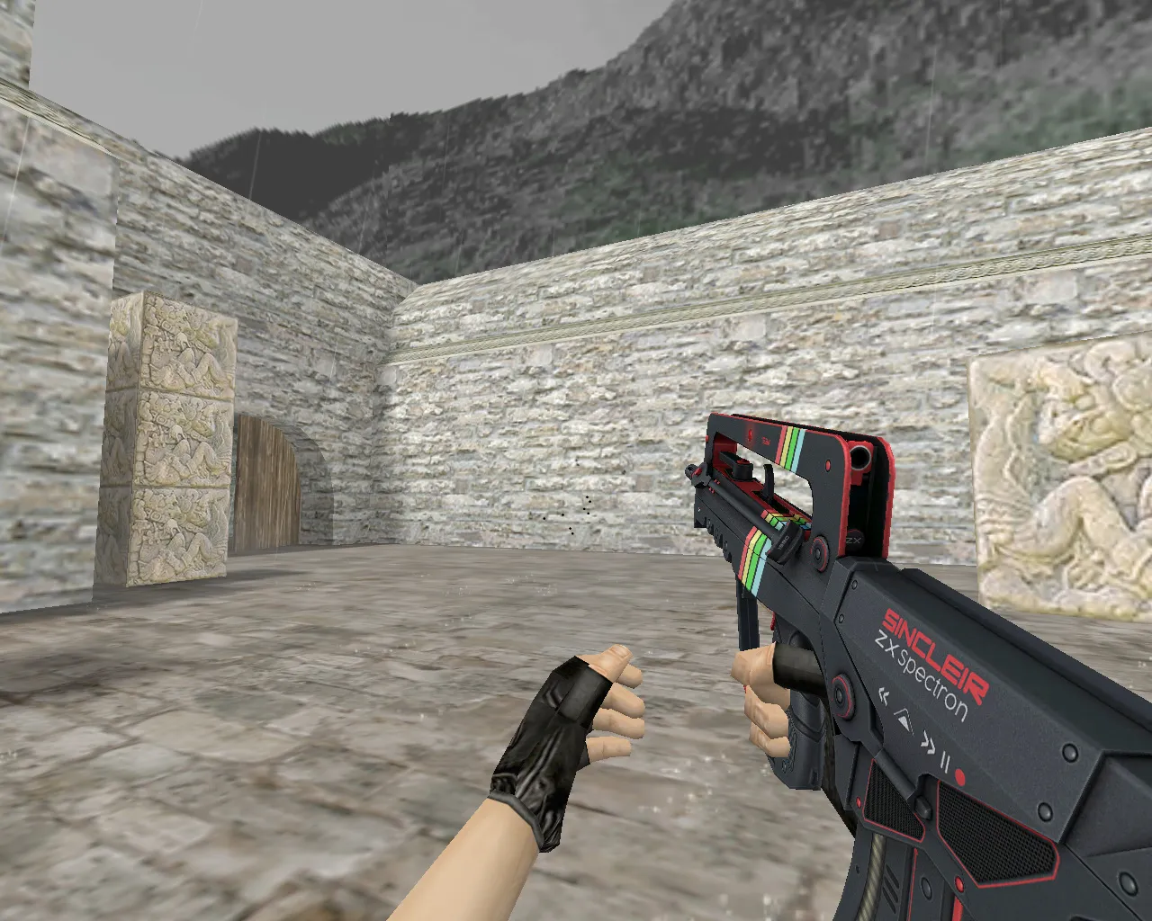 FAMAS ZX Spectron Skin for CS 1.6 - Distinctive Retro Weapon Model - screenshot 2