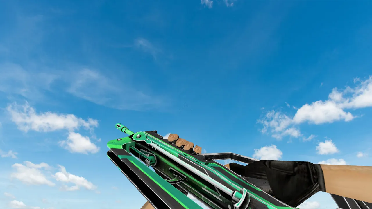 Famas Cyber Green Model for CS 1.6: HD Textures and Custom Sounds Optimized - screenshot 2