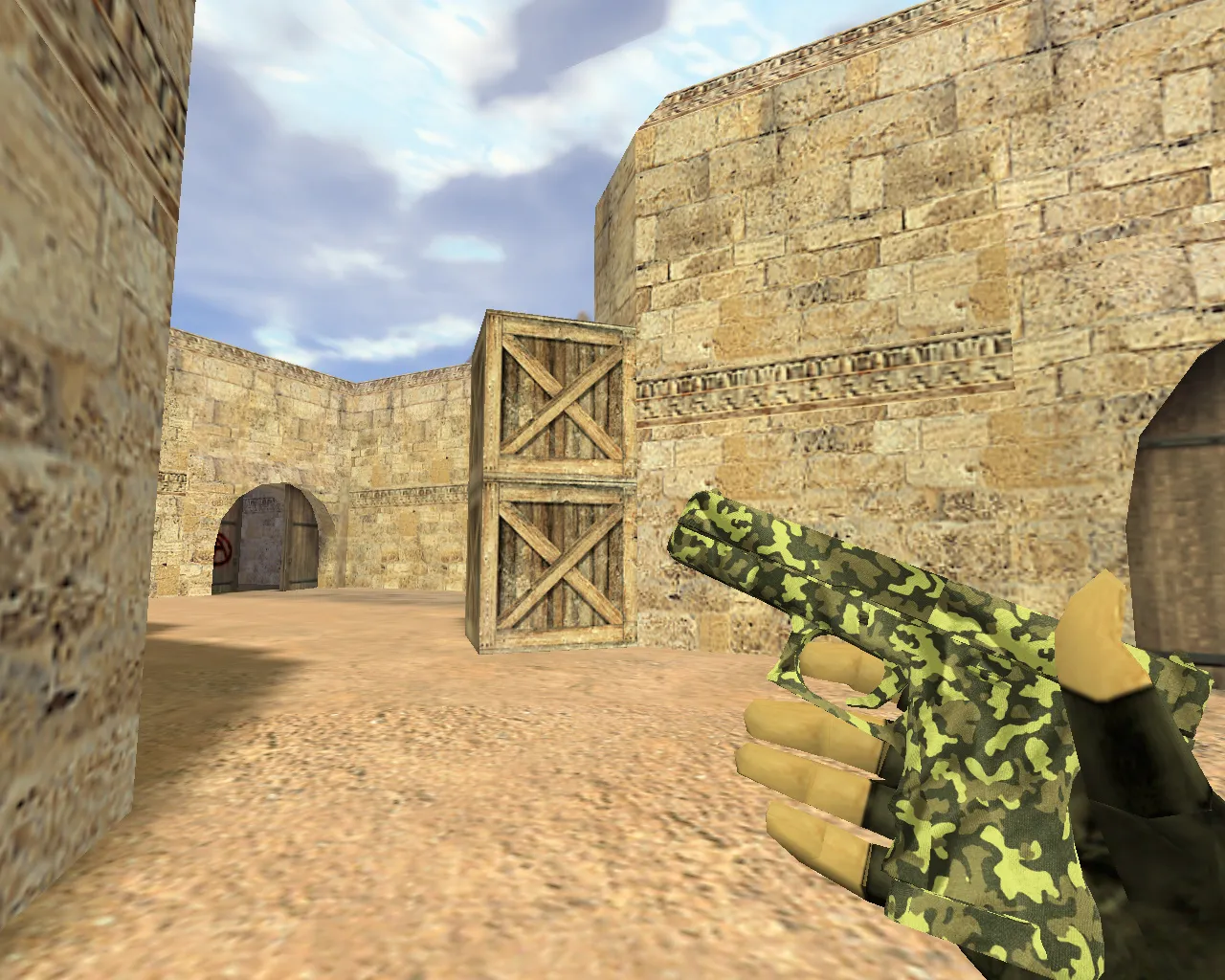 Glock Army Camouflage Weapon Model for CS 1.6 - Distinctive Style Skin - screenshot 1