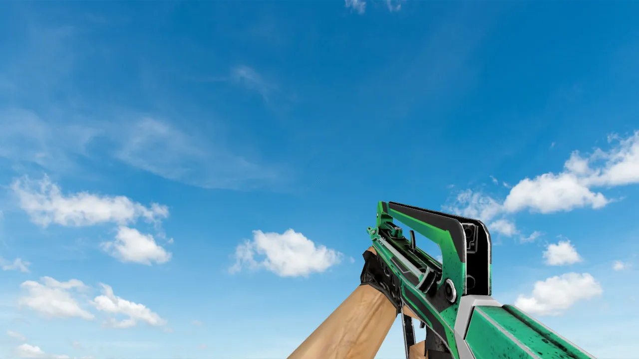 Famas Cyber Green Model for CS 1.6: HD Textures and Custom Sounds Optimized - screenshot 3