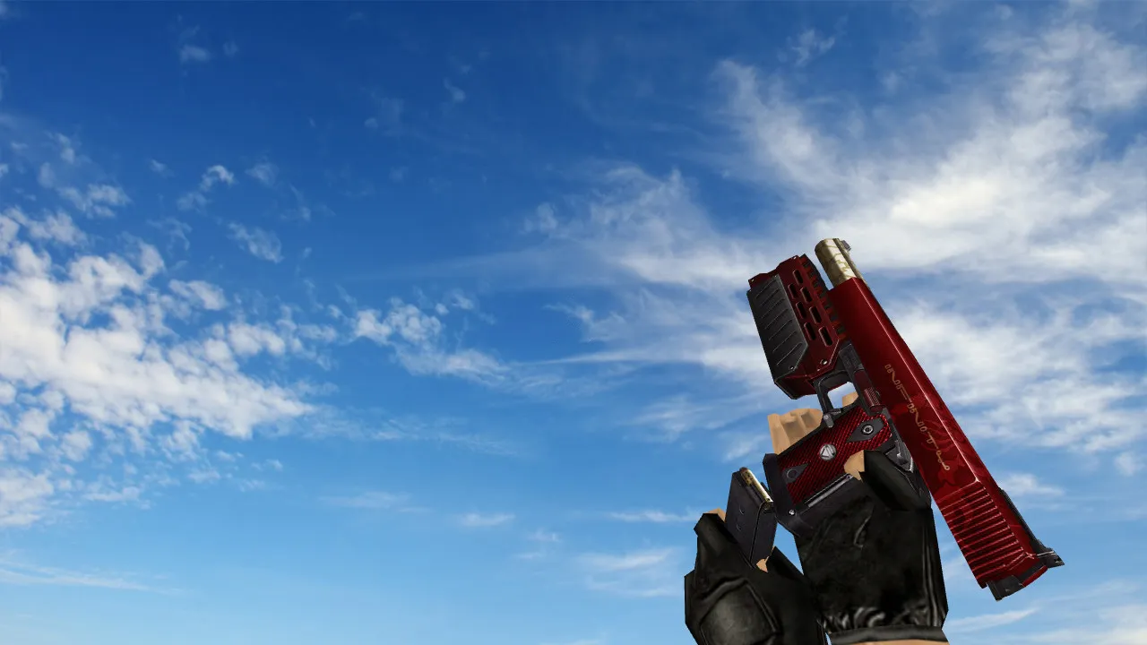 Red Infinity Single Deagle Model for CS 1.6 - Unique Weapon Skin with HD Textures - screenshot 4