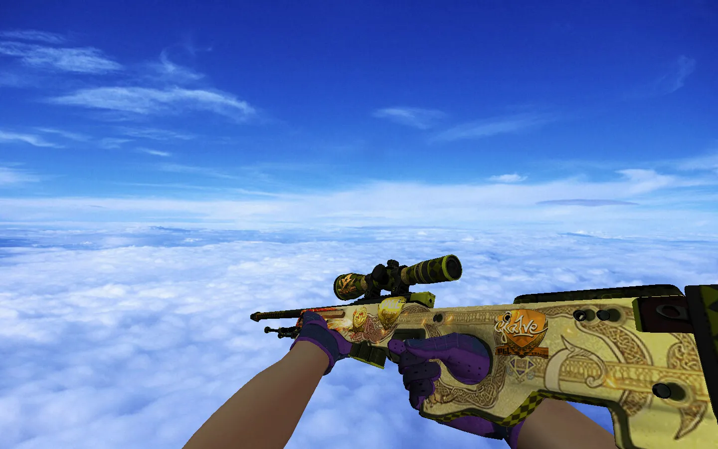 Souvenir AWP Dragon Lore Model for Counter-Strike 1.6 - Custom Weapon Skin - screenshot 1