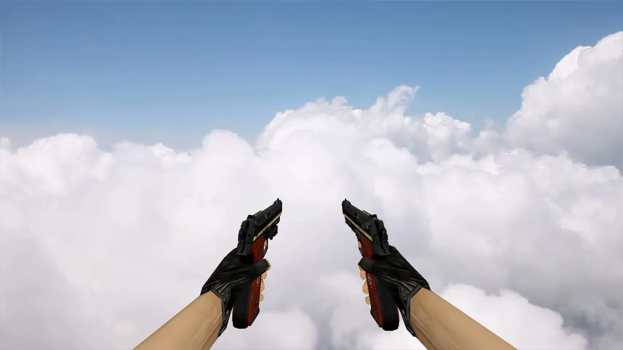 Dual Berettas Comrade Military Black Model for CS 1.6 - Detailed Weapon Skin - screenshot 3