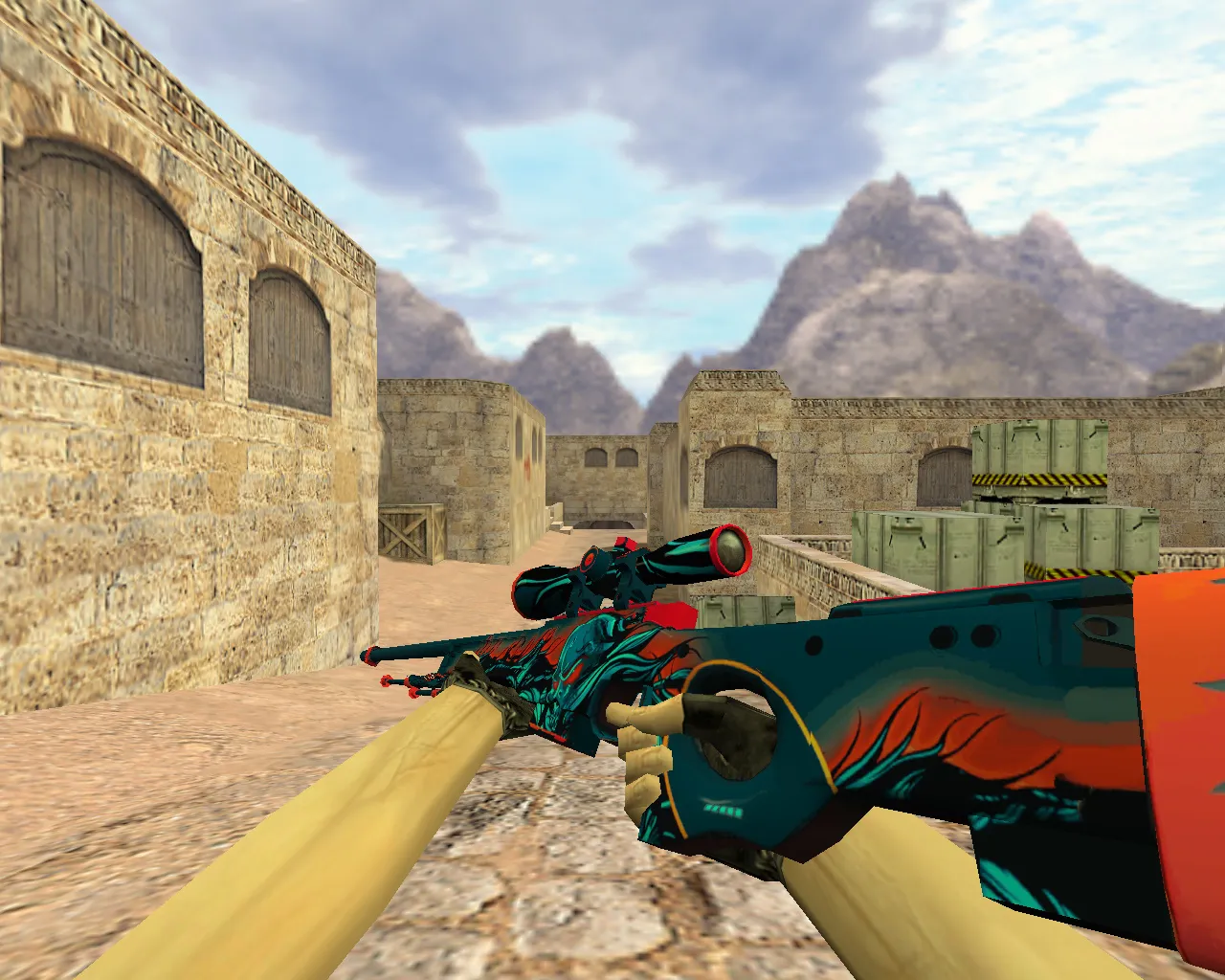 AWP Volcano Custom Skin Model for Counter-Strike 1.6 - HD Textures and Smooth Animations - screenshot 1