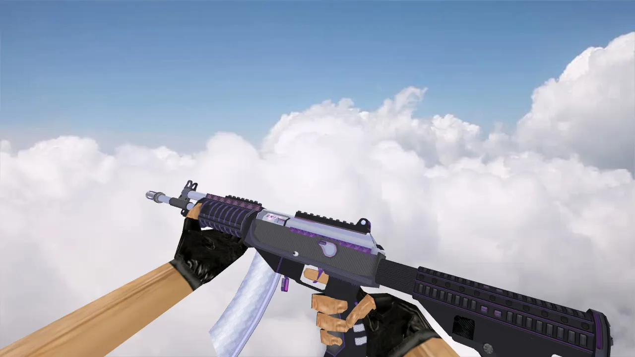 Galil Moores Law Purple Weapon Model for CS 1.6 - Precise Aiming and Custom Sounds - screenshot 1