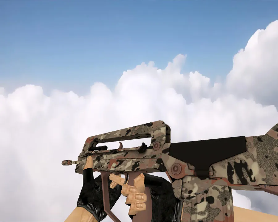 FAMAS CaliCamo Skin for Counter-Strike 1.6 - High-Quality Weapon Model - screenshot 1