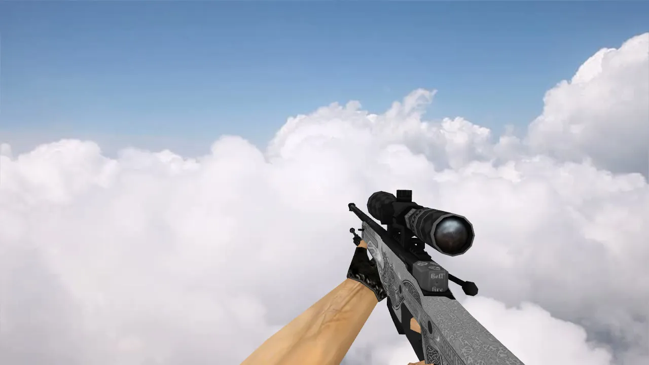 AWP Silver Dragon Lore Model for CS 1.6 – Unique Weapon Skin with HD Textures - screenshot 3