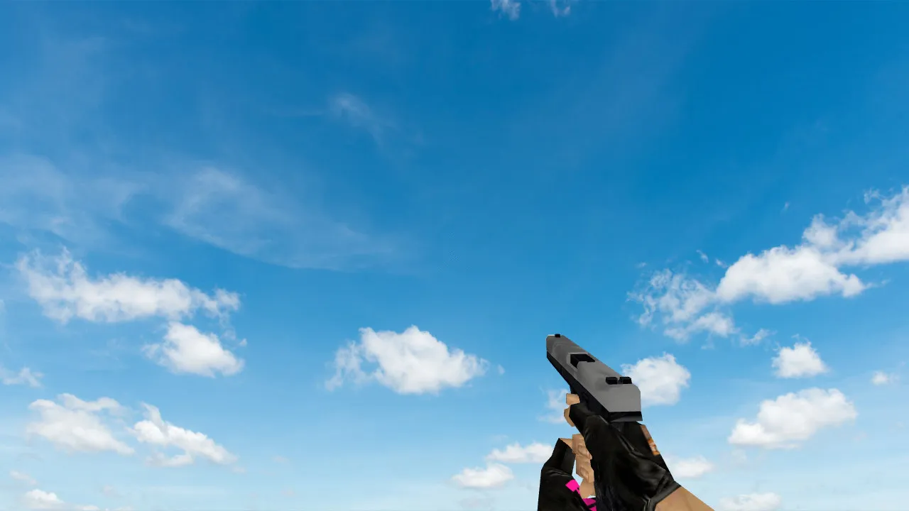 Default Glock White Skin Model for CS 1.6 - High-Detail Weapon Mod - screenshot 1