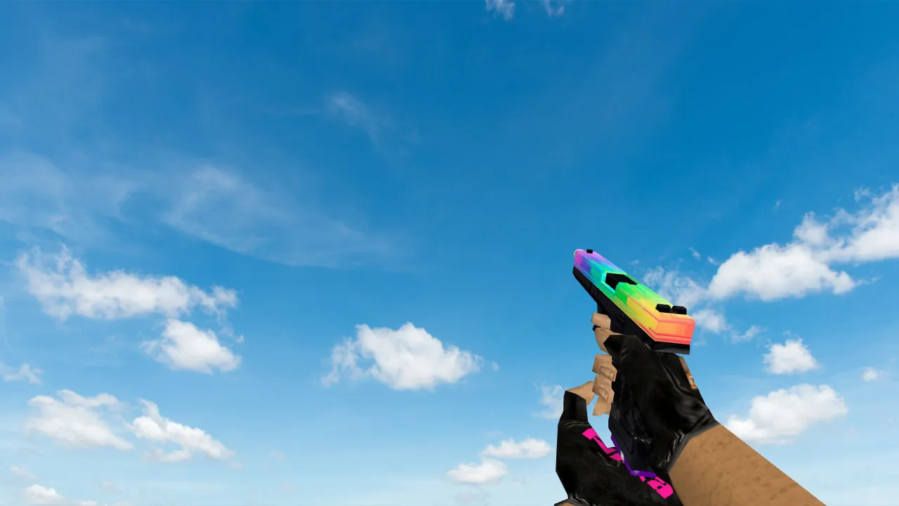 Default Glock Glitchy Rainbow Weapon Model for CS 1.6 - screenshot 2