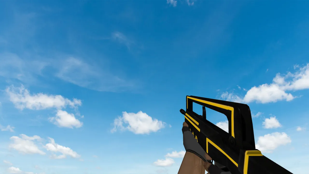 Famas Gold Neon Model for CS 1.6 - Distinct Weapon Look and Function - screenshot 1