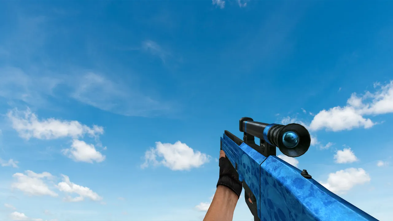 HK G11 Default Blue Skull Galil Model for Counter-Strike 1.6 - screenshot 1