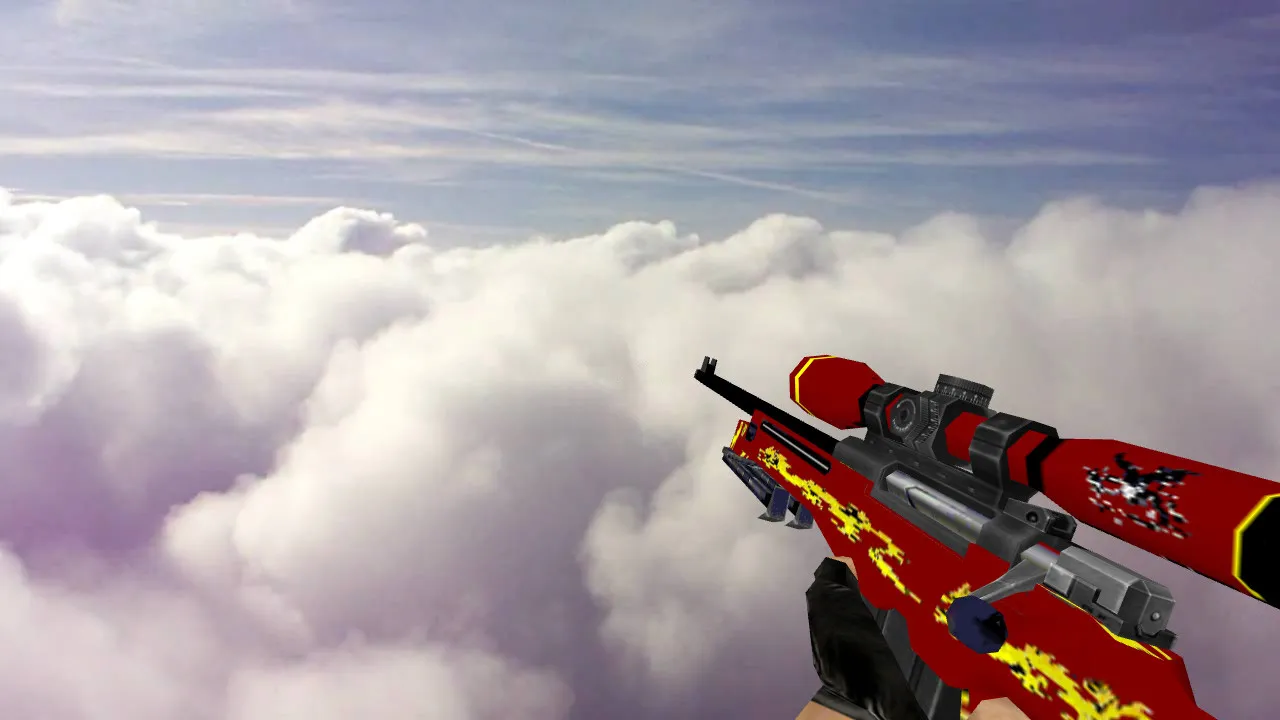 Default AWP Red Dragon Model for CS 1.6: Unique Weapon Skin Download - screenshot 2