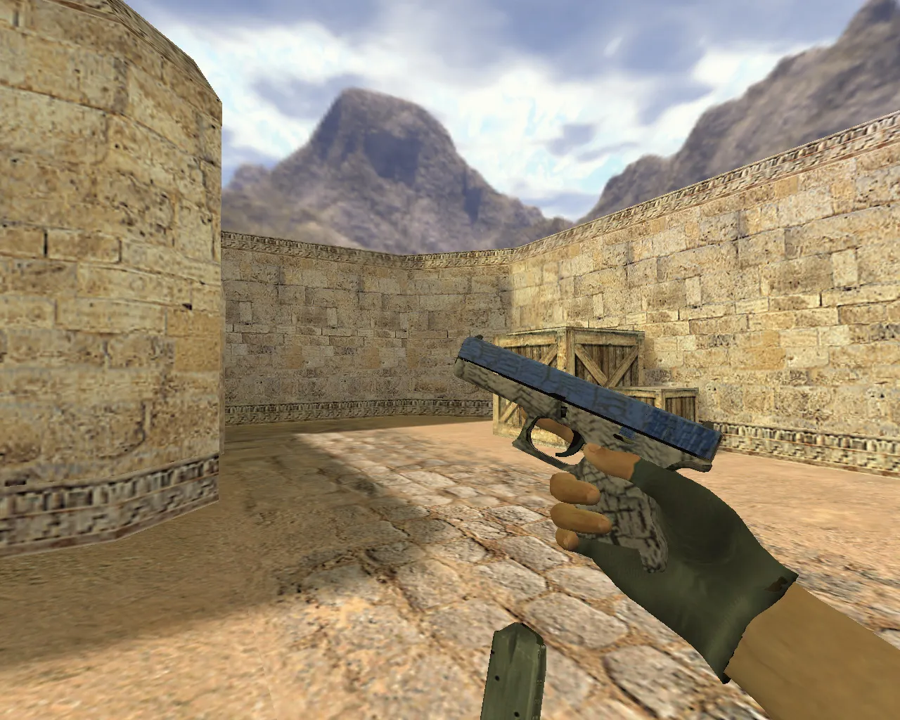 Glock Blue Crack Model for CS 1.6 - Custom Weapon Skin with Unique Design - screenshot 1