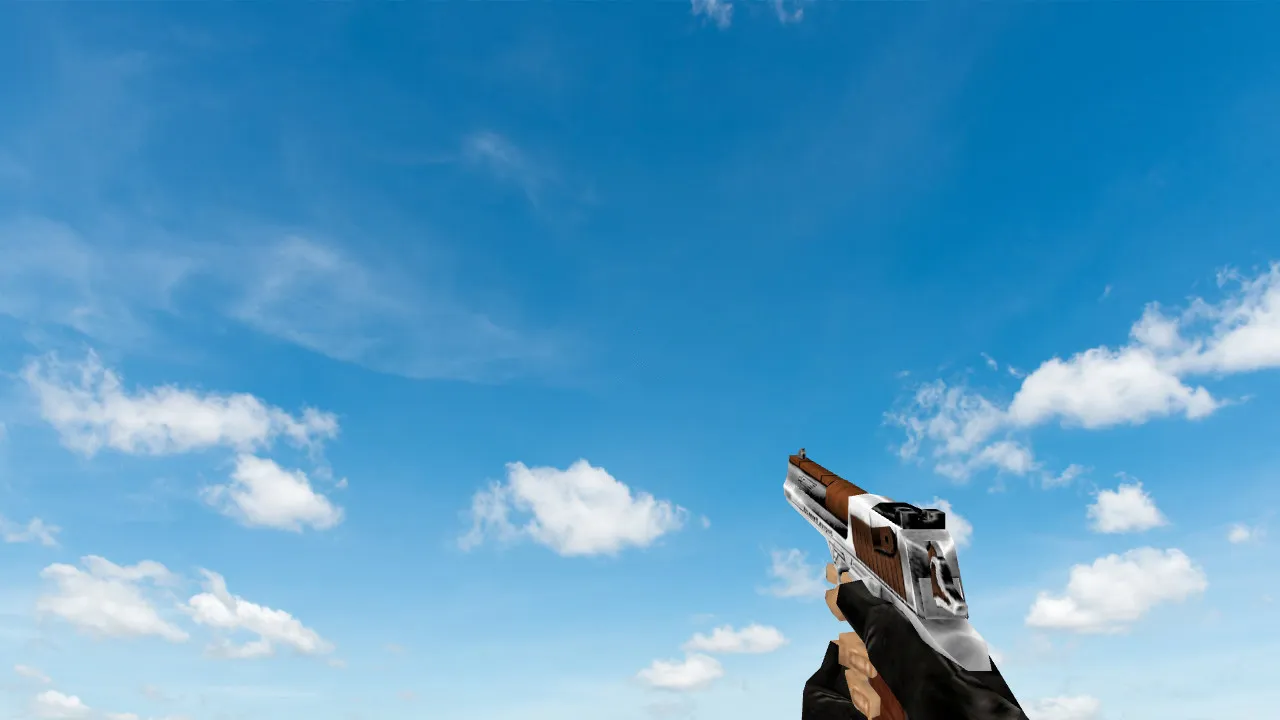Default Deagle Wood Model for CS 1.6: HD Textures and Accurate Hitboxes - screenshot 1