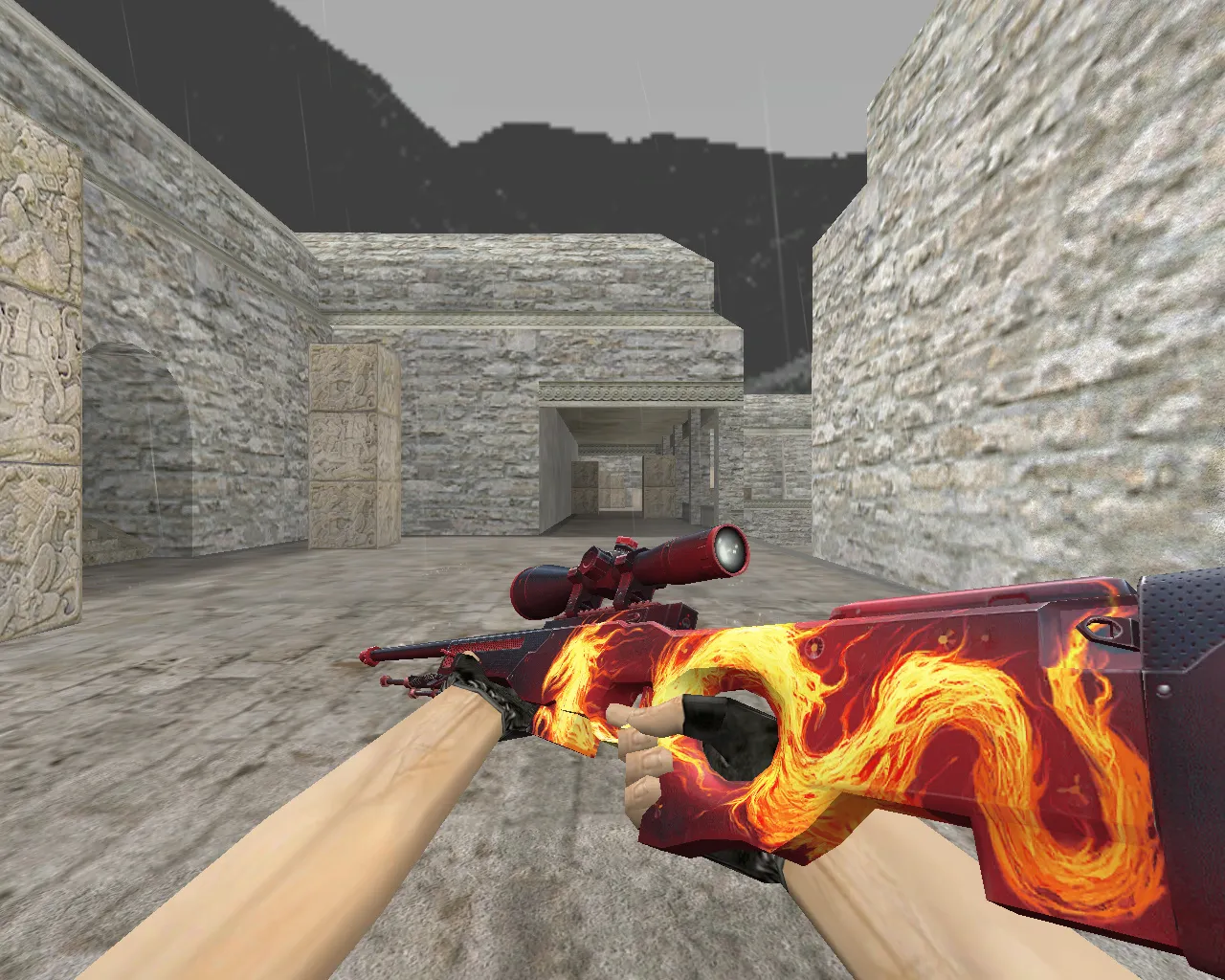 AWP Wildfire Custom Skin for CS 1.6 - HD Weapon Model with Sounds - screenshot 3