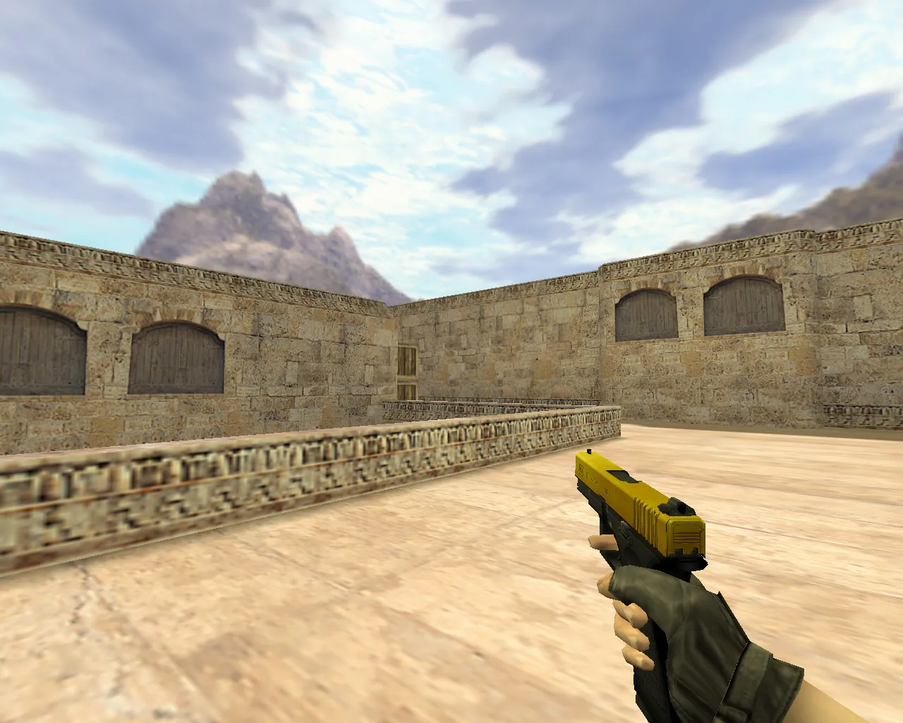 Golden Glock Weapon Model for CS 1.6 - HD Textures and Custom Sounds - screenshot 1