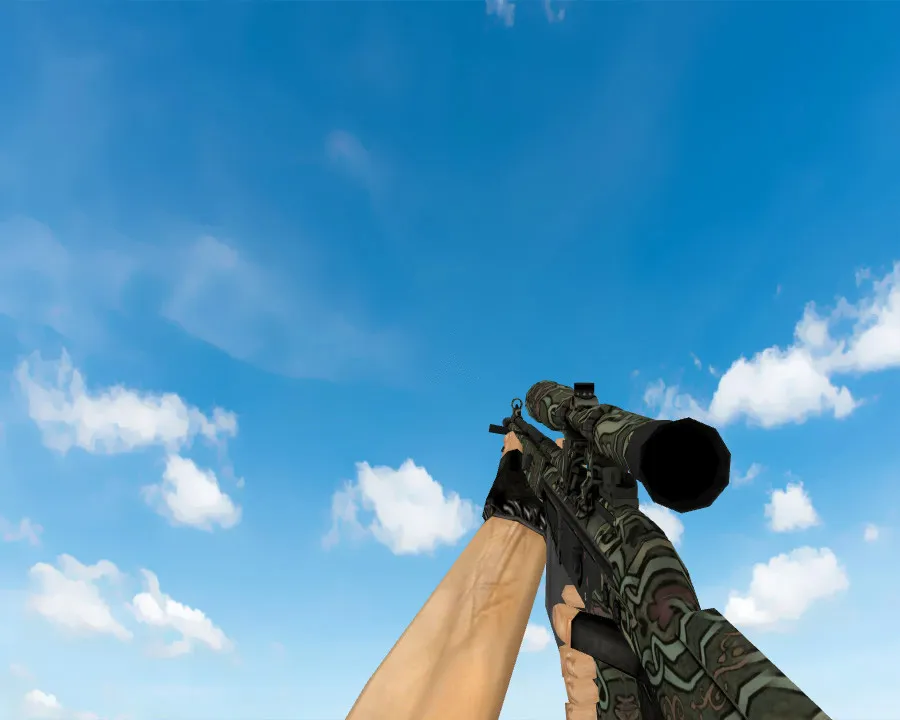 G3SG1 New Roots Skin for Counter-Strike 1.6 - Unique Green Vines Design - screenshot 3