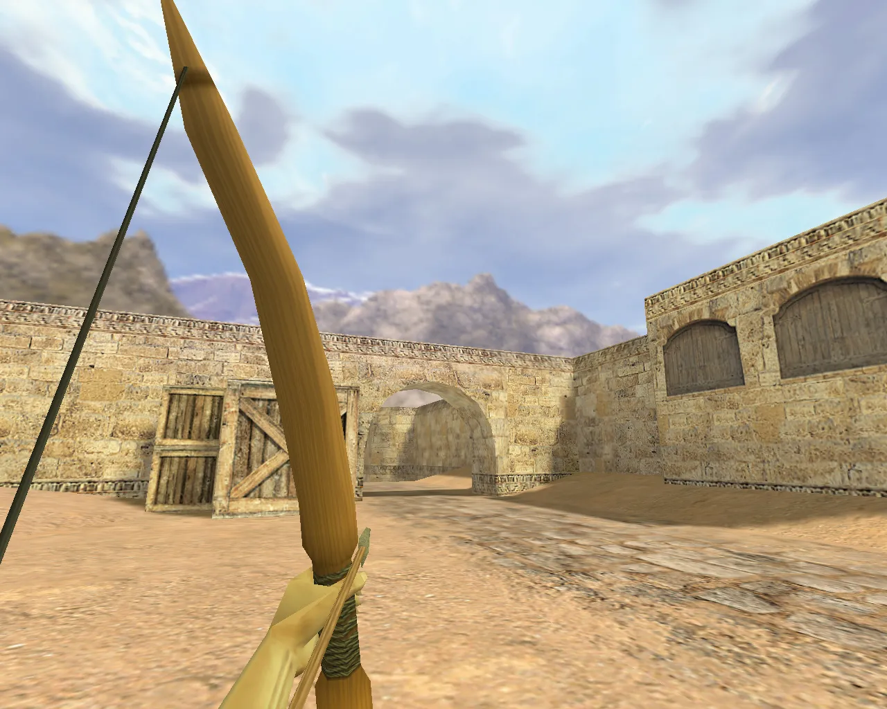 Wooden Bow AWP Model for Counter-Strike 1.6 - Custom v_ Model with Inspect Animations - screenshot 1