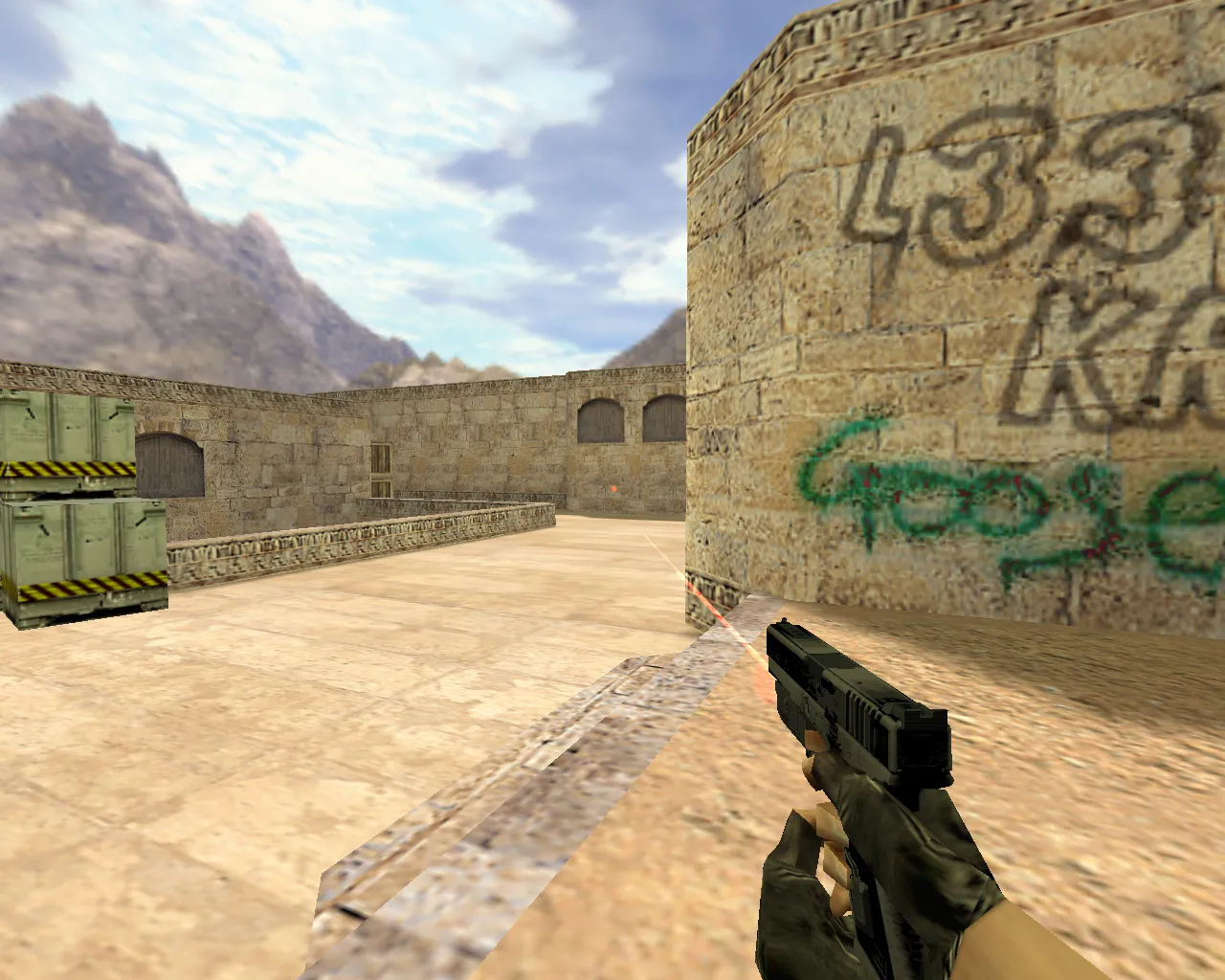 Glock with Laser Sight Model for CS 1.6 – Precision Weapon Mod - screenshot 1