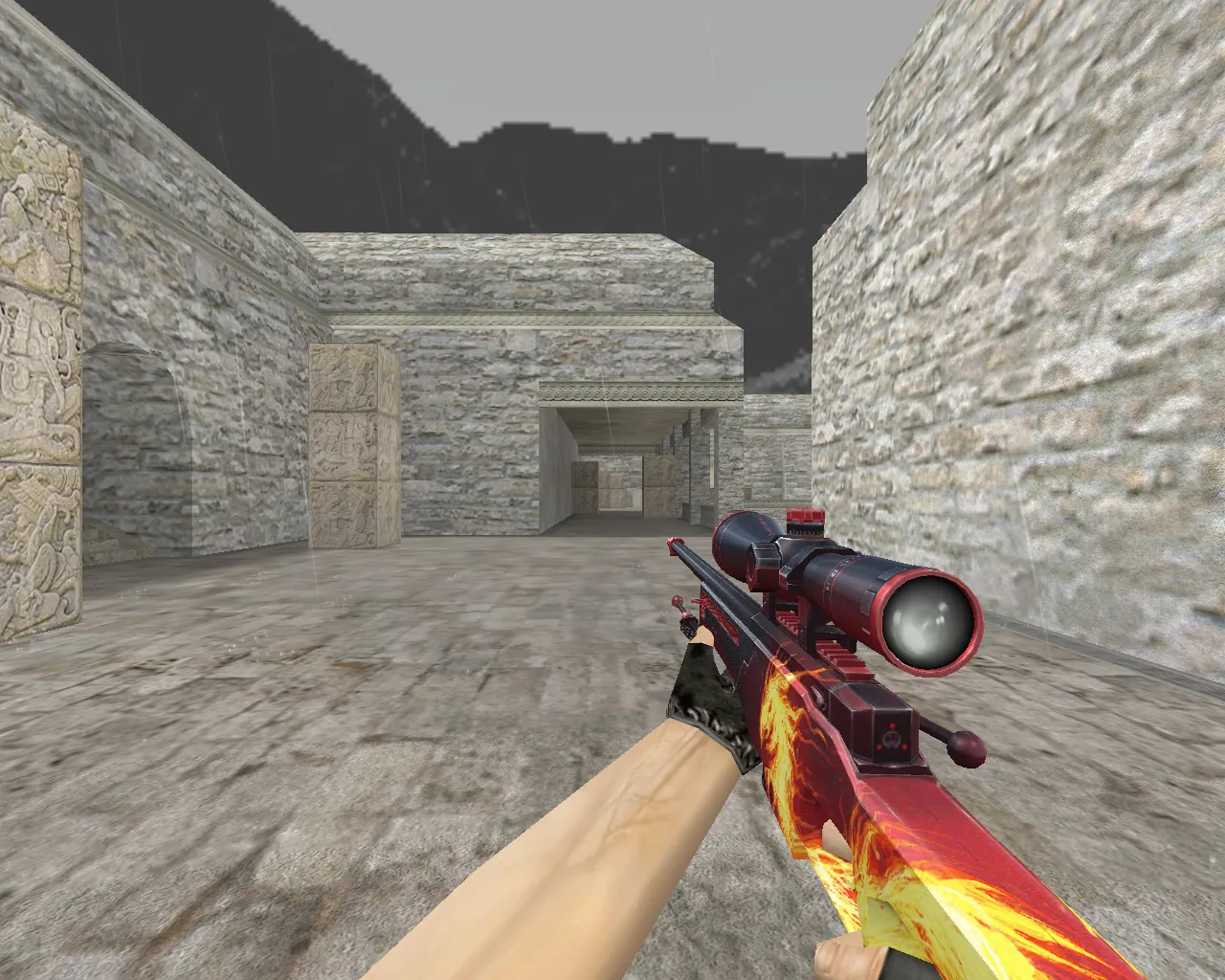 AWP Wildfire Custom Skin for CS 1.6 - HD Weapon Model with Sounds - screenshot 5