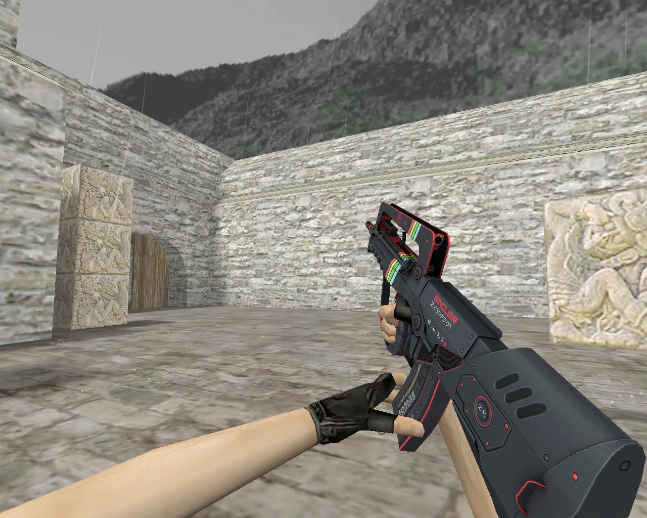 FAMAS ZX Spectron Skin for CS 1.6 - Distinctive Retro Weapon Model - screenshot 3