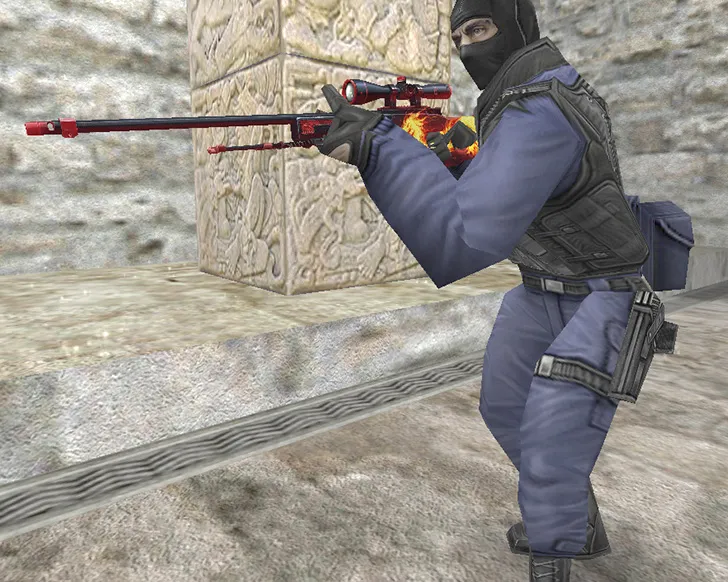 AWP Wildfire Custom Skin for CS 1.6 - HD Weapon Model with Sounds - screenshot 6
