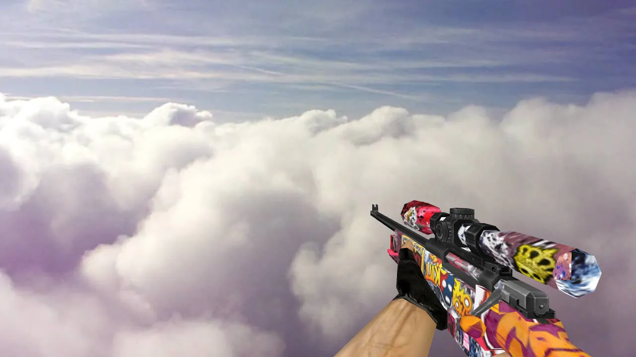 Default AWP Sticker Model for Counter-Strike 1.6: High-Quality Weapon Replacement - screenshot 1
