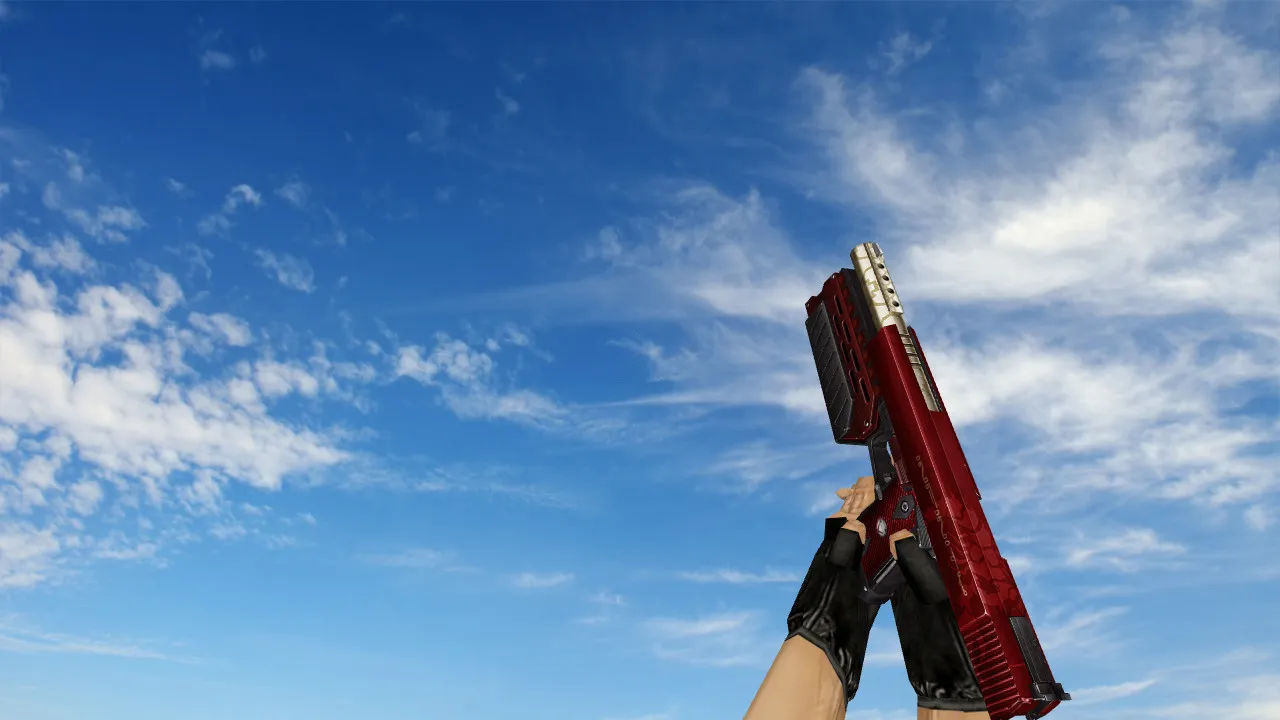 Red Infinity Single Deagle Model for CS 1.6 - Unique Weapon Skin with HD Textures - screenshot 3