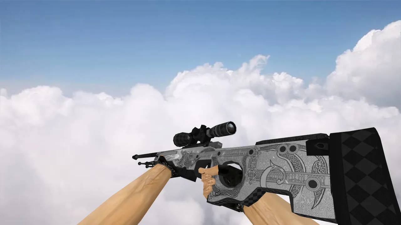 AWP Silver Dragon Lore Model for CS 1.6 – Unique Weapon Skin with HD Textures - screenshot 1