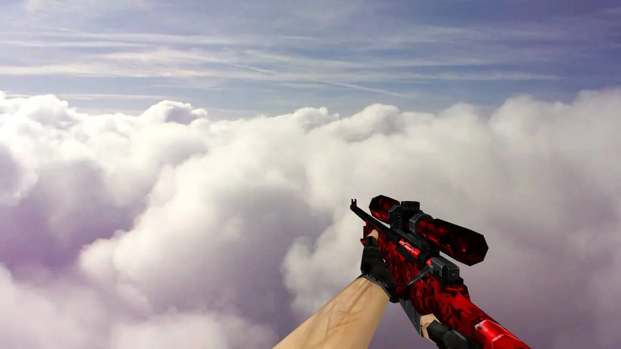 Default AWP Bloody Camo Model for CS 1.6 - Unique Sniper Rifle Skin with HD Textures - screenshot 1