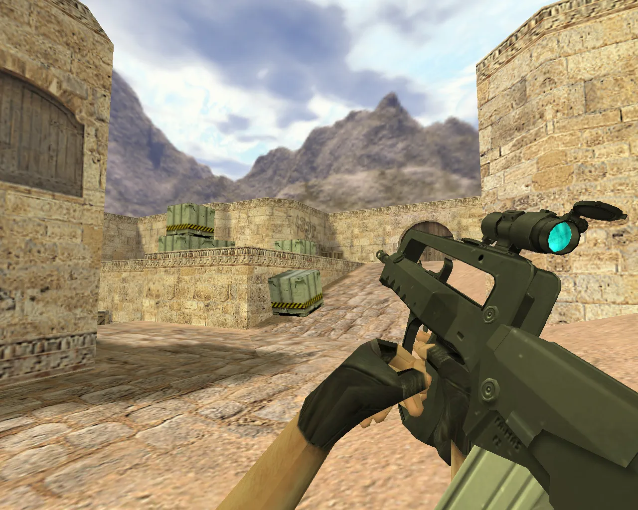 Famas Blue Optics Weapon Model for CS 1.6 - HD Textures and Inspect Animations - screenshot 2