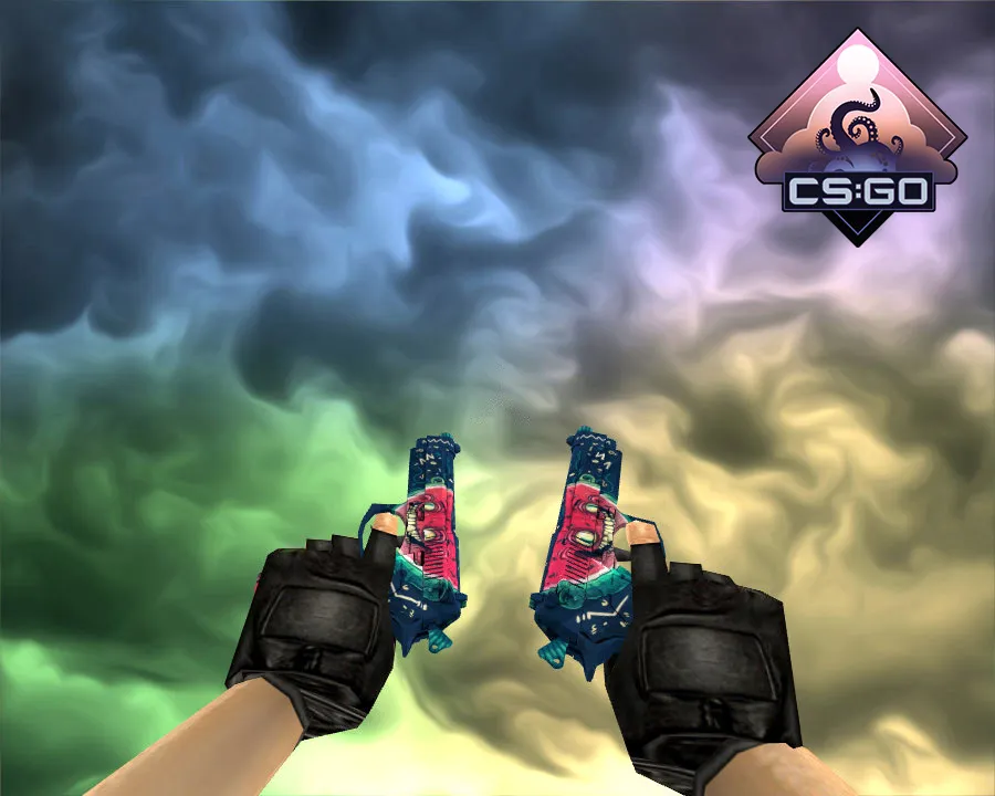Dual Berettas Melondrama Skin for CS 1.6 - High-Quality Weapon Model - screenshot 2