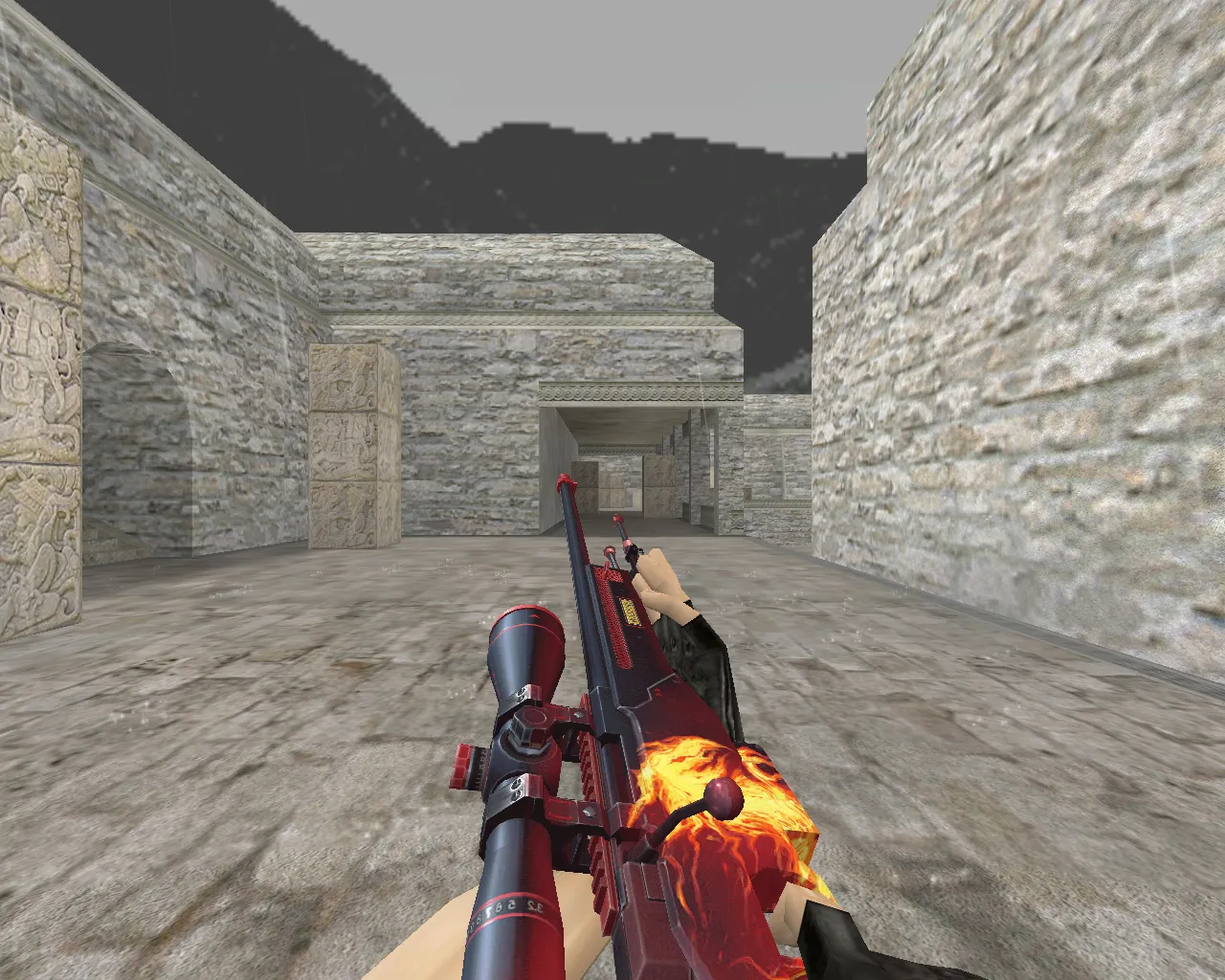 AWP Wildfire Custom Skin for CS 1.6 - HD Weapon Model with Sounds - screenshot 4
